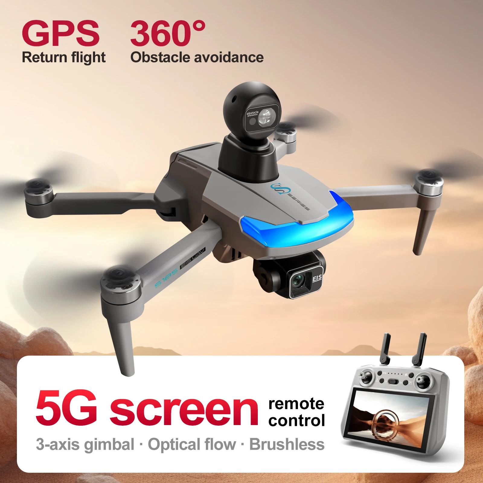 Drone Multispectral - S185 Professional Drone 2.7K HD Dual
