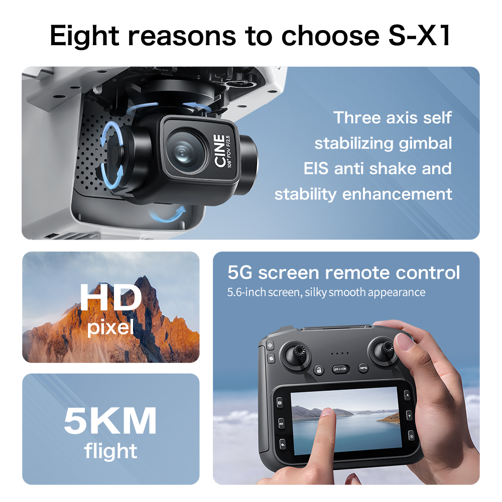 Original S-X1 Drone 8K HD Prof - đánh giá và giá Drone Multispectral